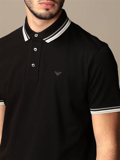 polo negro armani|farfetch emporio armani polo.